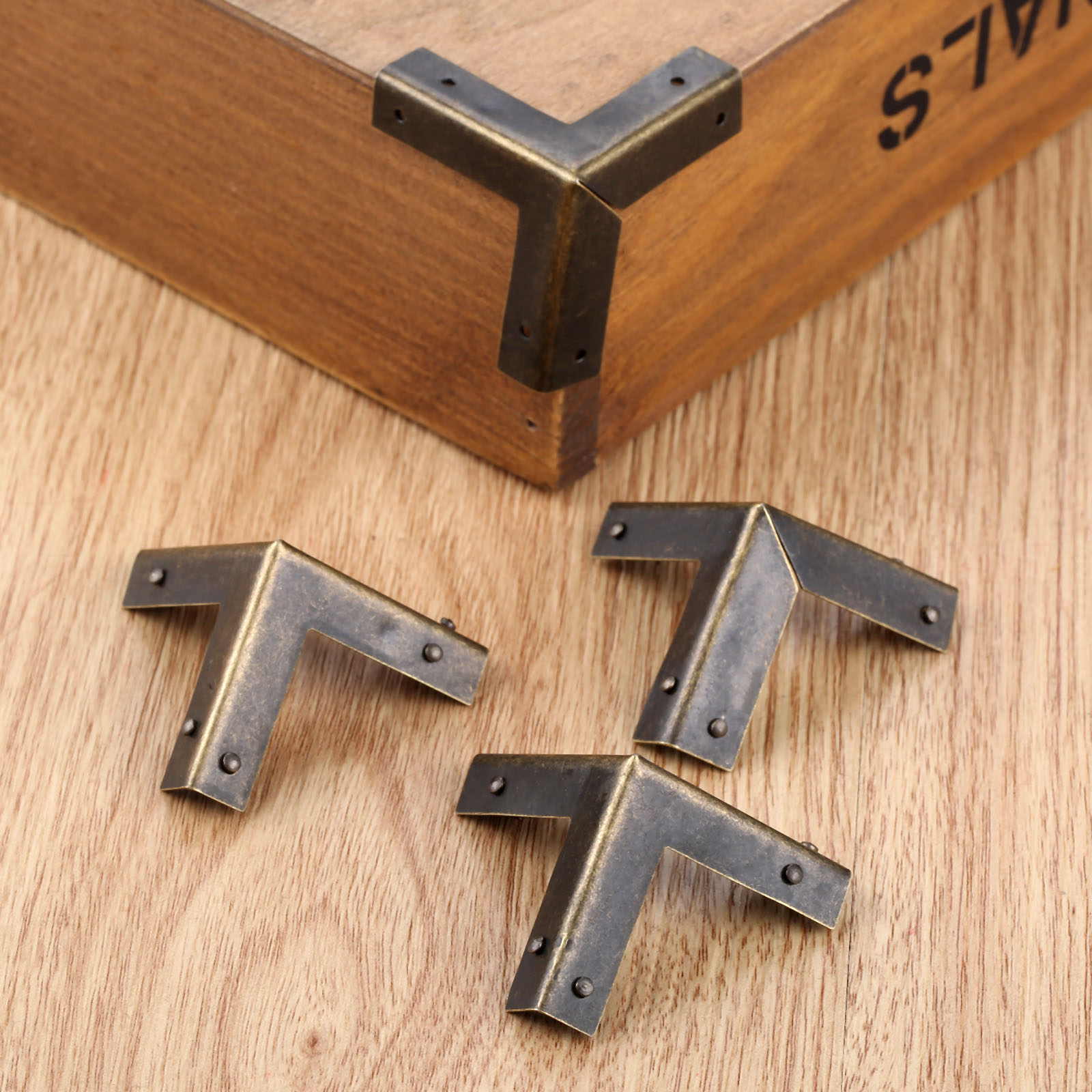 Furniture Hardware Wood - 4 шт., античные бронзовые Защитные уголки