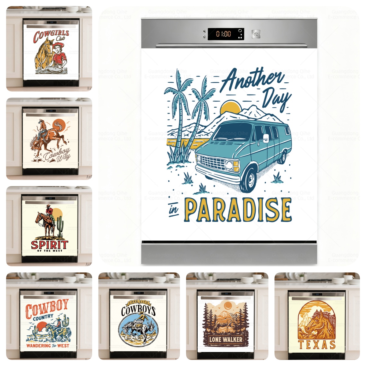 Furniture Paradise & Hardware Ghaziabad - Наклейки для посудомоечных машин Western Cowboy