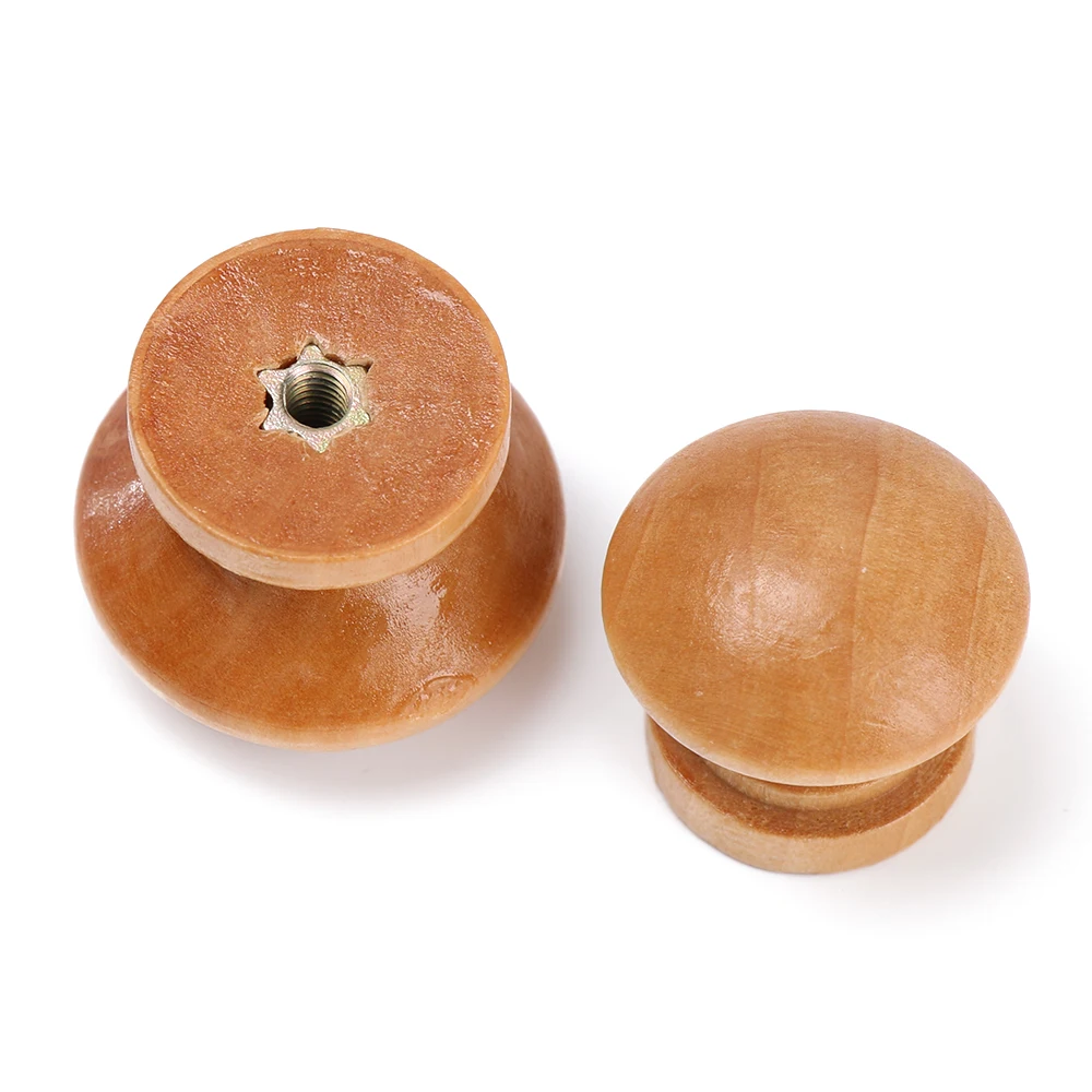 Furniture Hardware Wood - 10 шт./лот, круглые ручки из натурального