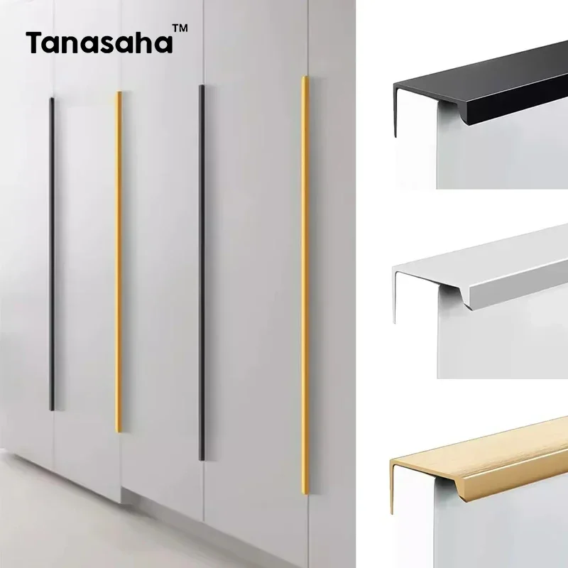 Drawer Pull Gold - Скрытые мебельные ручки, матовый, черный, золотой,