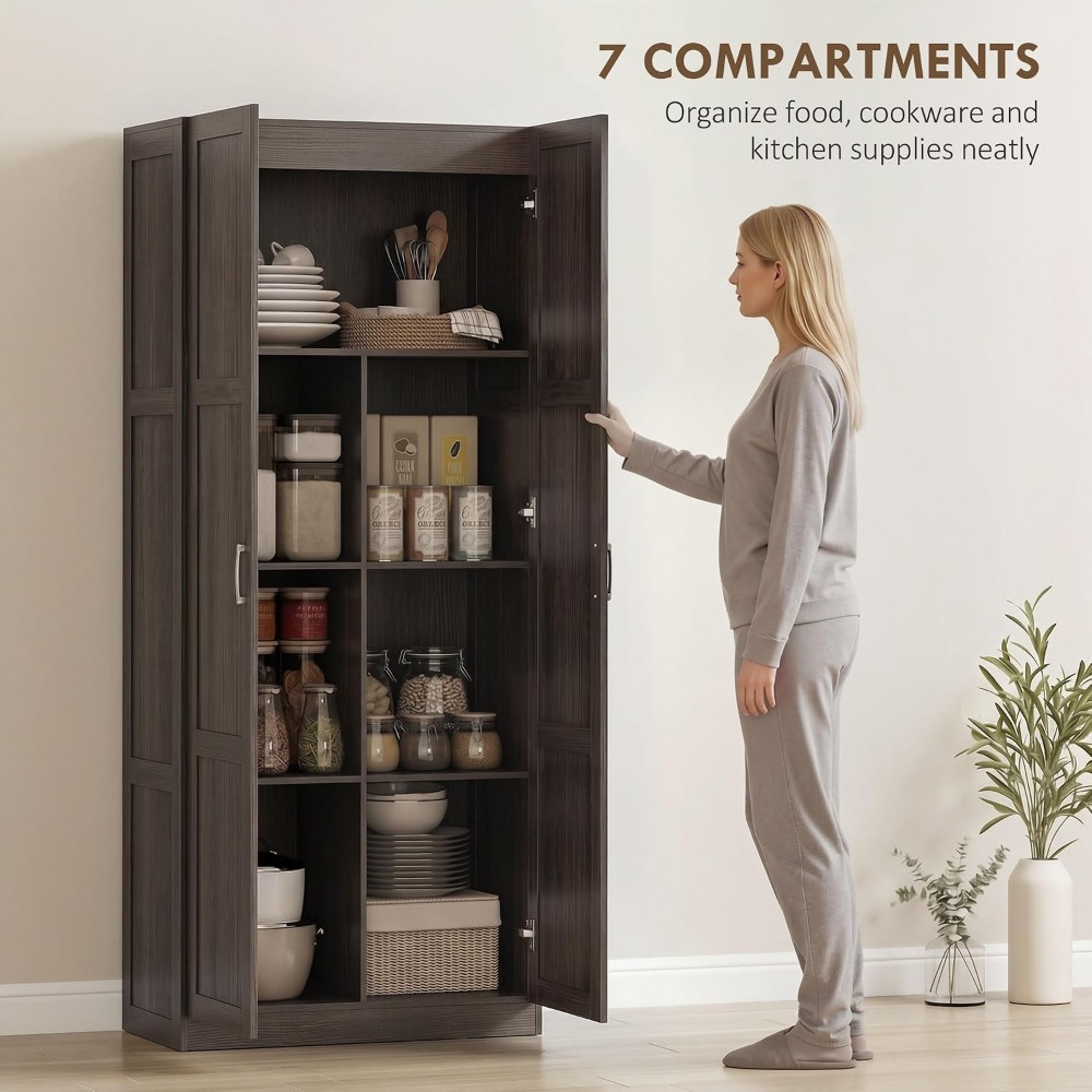 HOMCOM 71-дюймовый высокий кух – обзор и цена Soft Close Hinge