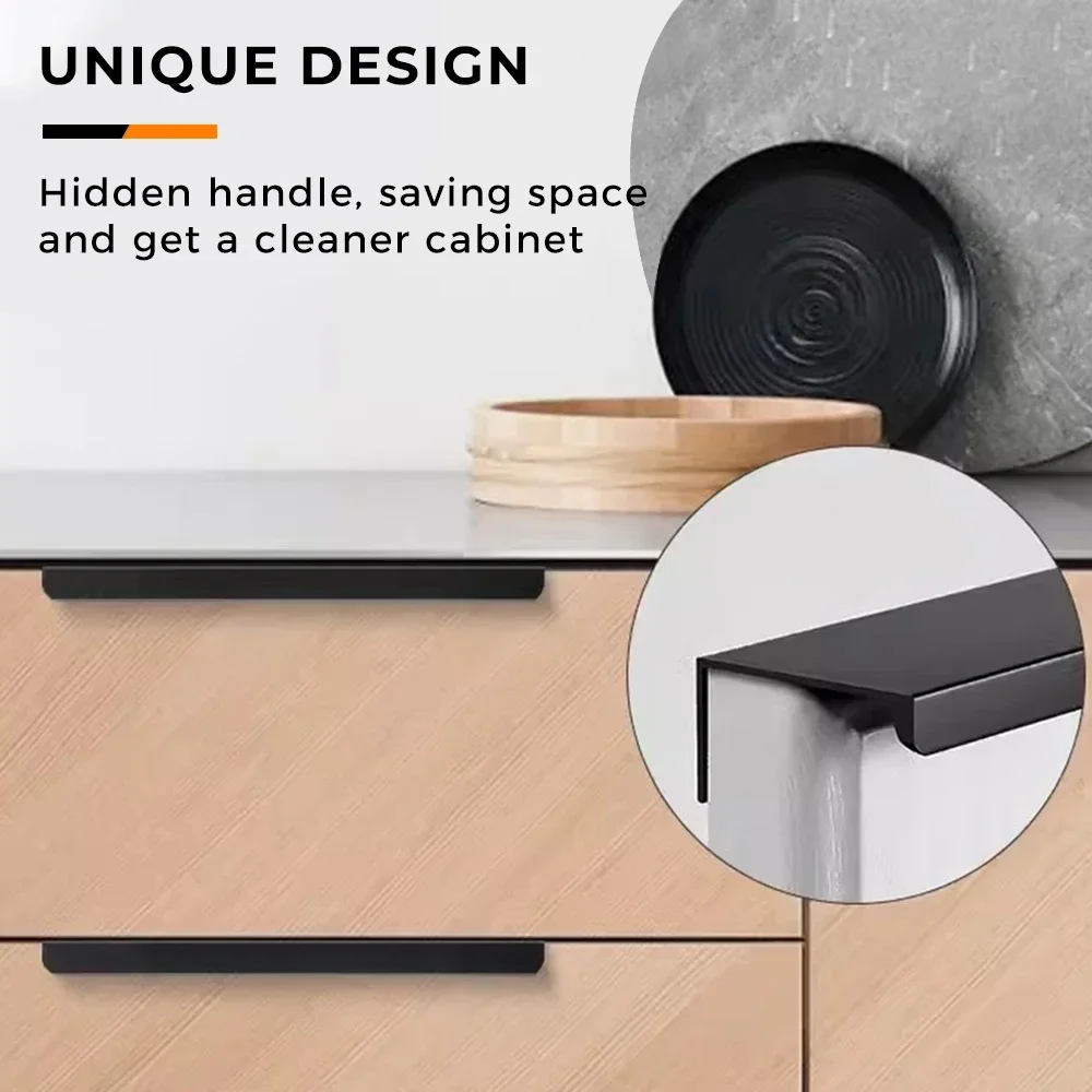 Скрытые мебельные ручки, матов – обзор и цена Drawer Pull Gold